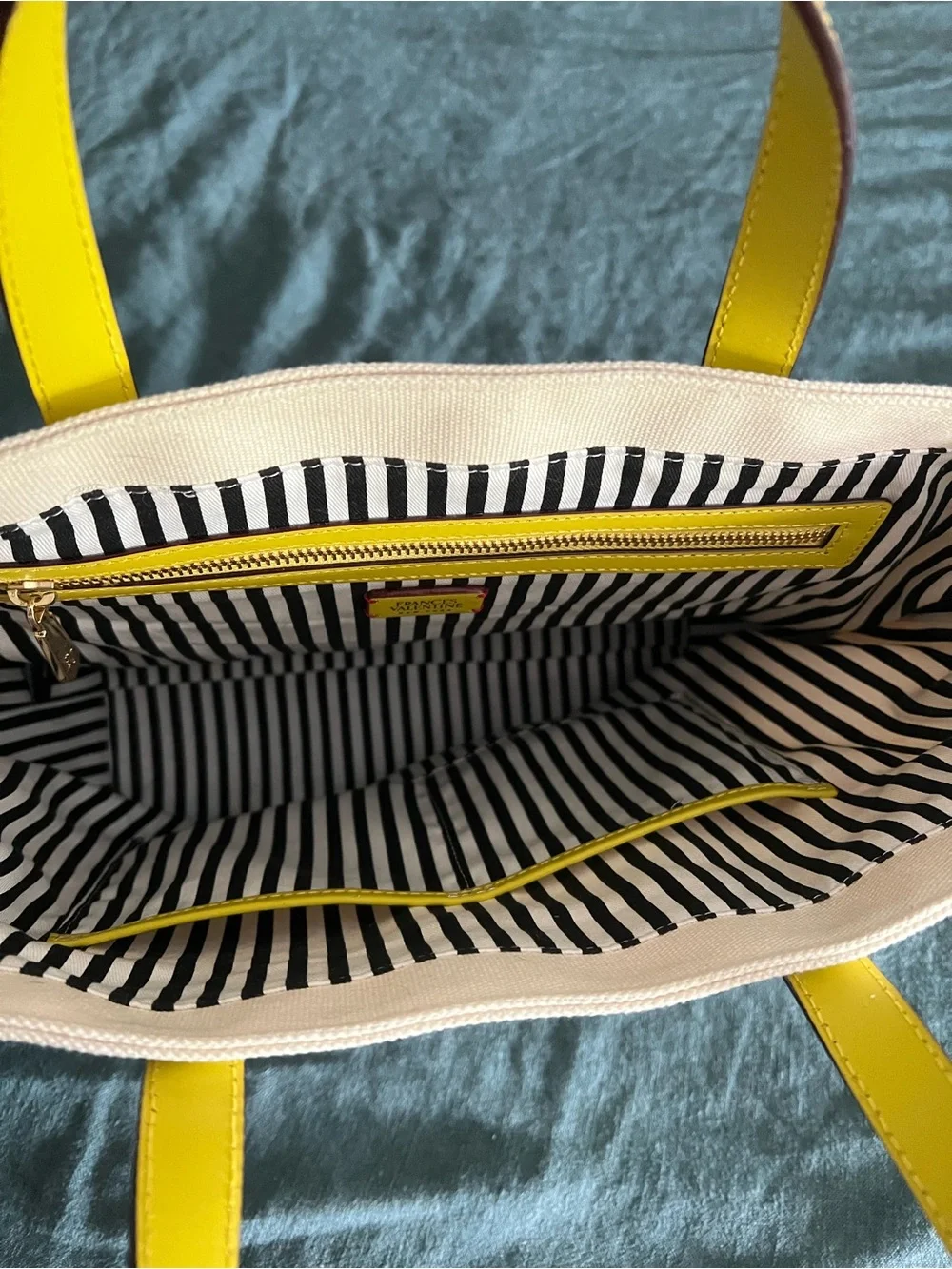 Frances Valentine canvas and leather tote